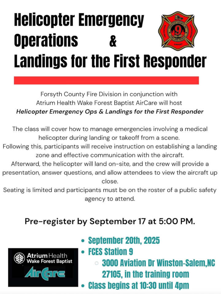 Helicopter Emergency Operations & Landings for the First Responder